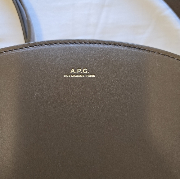 A.P.C. Rue Madame Paris Demi Lune Bag. Taupe Brown - Picture 5 of 14
